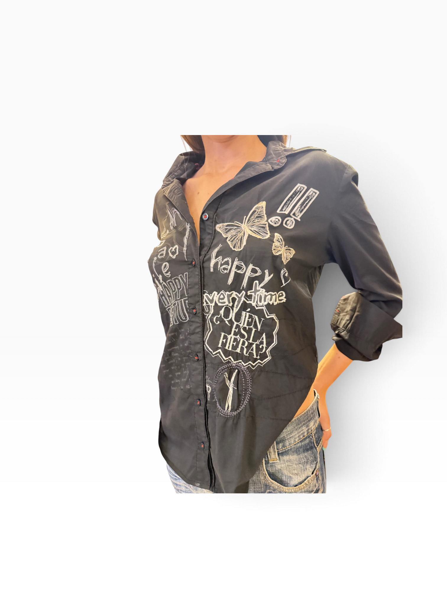 DESIGUAL BLACK SHIRT- CAMICIA DESIGUAL NERA