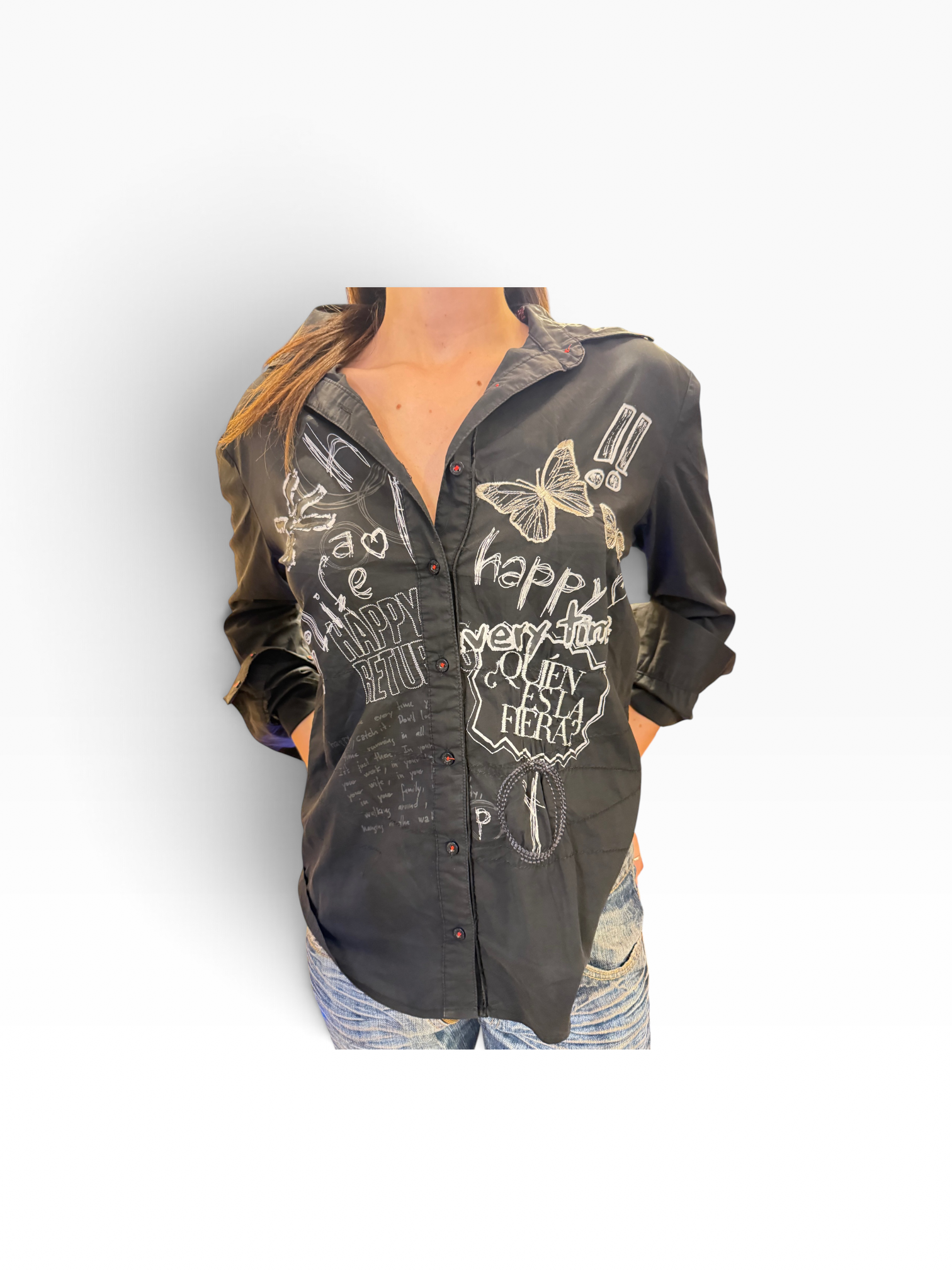 DESIGUAL BLACK SHIRT- CAMICIA DESIGUAL NERA