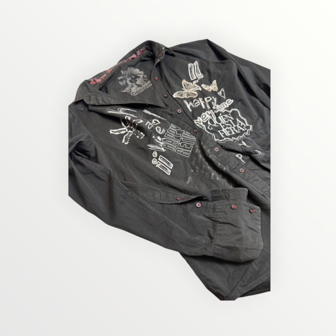 DESIGUAL BLACK SHIRT- CAMICIA DESIGUAL NERA