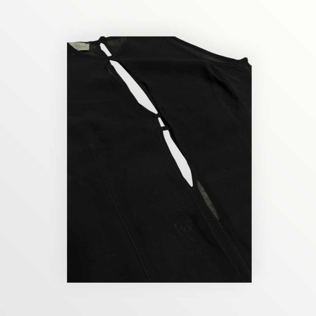 SEE-TROUGHT BLACK TOP- TOP NERO TRASPARENTE