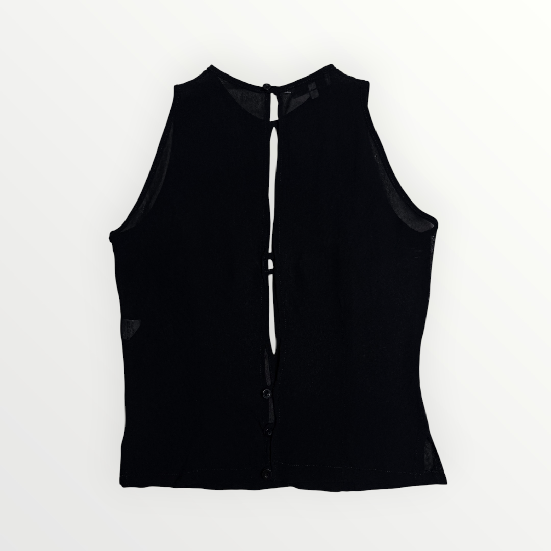SEE-TROUGHT BLACK TOP- TOP NERO TRASPARENTE