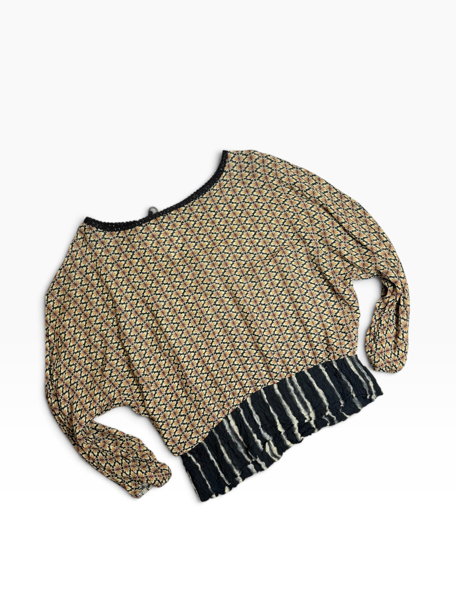 FLOWER SILK BLUSA