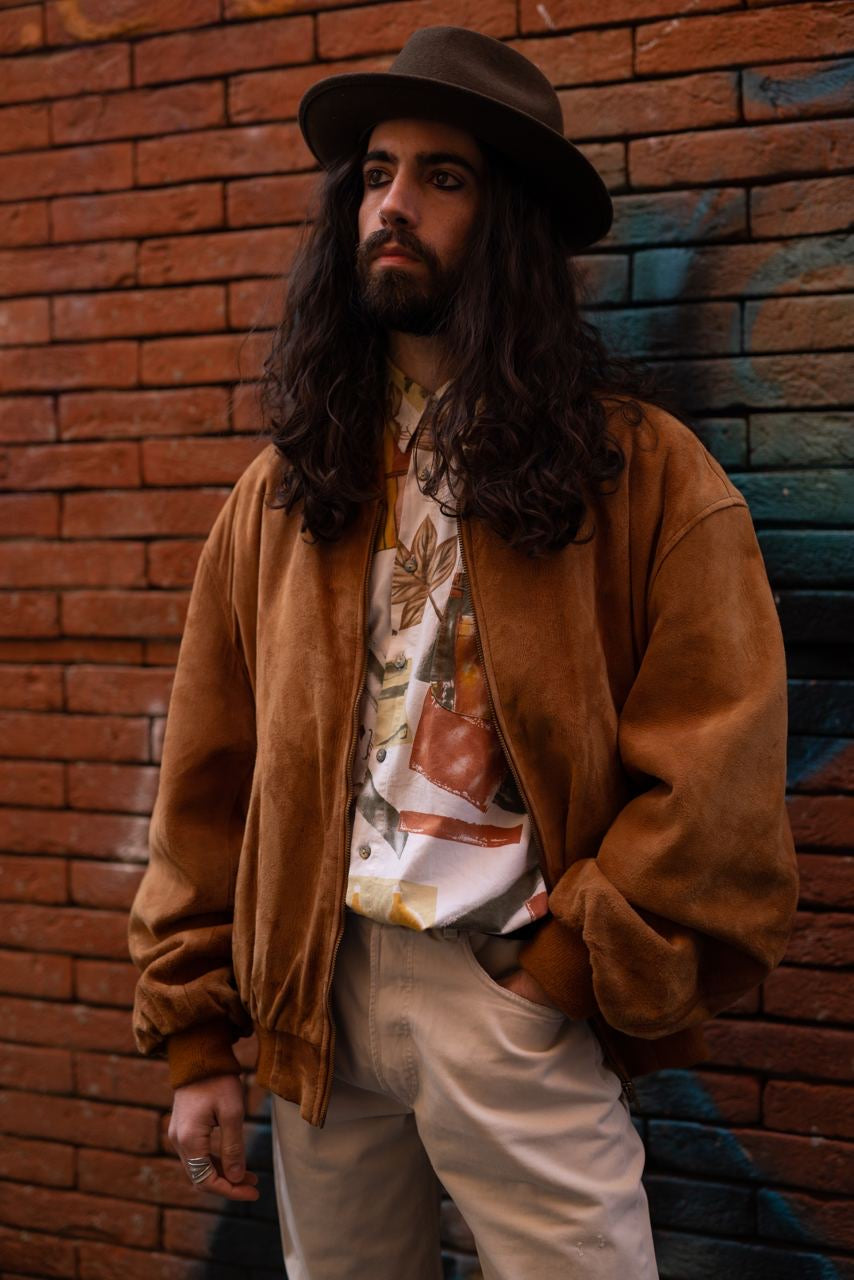 80's reindeer bomber jacket