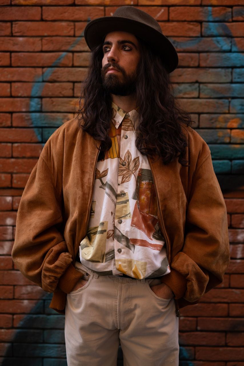 80's reindeer bomber jacket